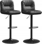 Songmics 2 Db-os Songmics Hoker Szett fekete 110 cm műbőr (LJB094B01)