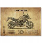 SteelPoster Fém poszter Suzuki V-Strom1000 Tábla lemez 22 x 31 cm +ajándék (plakat dekoracyjny, metalowa tablica, szyld)