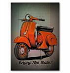 SteelPoster Fém poszter enjoy scooter Tábla Tepsi 22 x 31 cm +ajándék (plakat dekoracyjny, metalowa tablica, szyld)