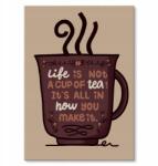 SteelPoster Fém poszter life like tea Tábla Tepsi 22 x 31 cm +ajándék (plakat dekoracyjny, metalowa tablica, szyld)