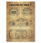 SteelPoster Fém poszter Lexus RC350F tech Tábla Tepsi 22 x 31 cm +ajándék (plakat dekoracyjny, metalowa tablica, szyld)