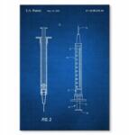 SteelPoster Fém poszter Medical syringe Tech Tábla Tepsi 42 x 59, 4 cm +ajándék (plakat dekoracyjny, metalowa tablica, szyld)