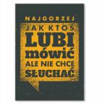 SteelPoster Fém poszter Szeret beszélni Tábla 30 x 42 cm +ajándék (plakat dekoracyjny, metalowa tablica, szyld)