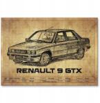 SteelPoster Fém poszter Renault 9 Gtx Tábla 30 x 42 cm +ajándék (plakat dekoracyjny, metalowa tablica, szyld)