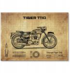 SteelPoster Fém poszter Triumph Tiger T110 Tábla Tepsi 22 x 31 cm +ajándék (plakat dekoracyjny, metalowa tablica, szyld)