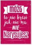 SteelPoster Fém poszter Az agy nem szemöldök Tábla Tepsi 22 x 31 cm +ajándék (plakat dekoracyjny, metalowa tablica, szyld)