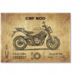 SteelPoster Fém poszter Honda Cbf 500 Tábla 30 x 42 cm +ajándék (plakat dekoracyjny, metalowa tablica, szyld)
