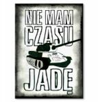 SteelPoster Fém poszter Tankkal megyek Tábla Tepsi 42 x 59, 4 cm +ajándék (plakat dekoracyjny, metalowa tablica, szyld)