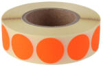  Etikett címke, 20mm, körcímke tekercses, 1000 címke/tekercs fluo piros - suplix