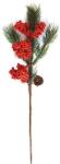  Crenguta brad + bobite rosii pentru decoratiuni florale (70633)