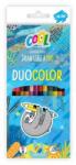 Victoria Színes ceruza készlet, háromszögletű, kétvégű, COOL BY VICTORIA ˝Duocolor˝, 24 különböző szín