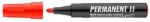 ICO Alkoholos marker, 1-3 mm, kúpos, ICO ˝Permanent 11˝, piros