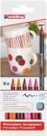 edding Ecsetirón készlet, porcelánra, EDDING ˝4200 Warm color˝, 6 különböző szín