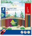 STAEDTLER Színes ceruza készlet, hatszögletű, STAEDTLER ˝Noris Colour 185˝, 20+4 különböző szín