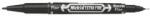 Zebra Alkoholos marker, 0, 5/1, 0 mm, kétvégű, ZEBRA ˝Mckie Extra Fine˝, fekete
