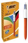 BIC Golyóstoll, 0, 3 mm, nyomógombos, négyszínű, BIC ˝4 Colours Fine˝