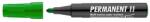 ICO Alkoholos marker, 1-3 mm, kúpos, ICO ˝Permanent 11˝, zöld