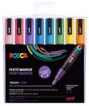 uni Dekormarker készlet, 0, 9-1, 3 mm, UNI ˝Posca PC-3ML˝, 8 különböző csillogó szín