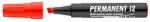 ICO Alkoholos marker, 1-4 mm, vágott, ICO ˝Permanent 12˝, piros