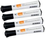 Nobo Táblamarker, kúpos hegyű, 2 mm, 10 db, NOBO ˝Glide˝, fekete