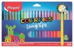 Maped Filctoll készlet, 3, 7 mm, kimosható, MAPED „Color`Peps Long Life 2, 24 különböző szín