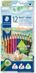 STAEDTLER Színes ceruza készlet, háromszögletű, STAEDTLER ˝Noris Colour 187˝, 12 különböző szín