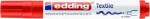 edding Textilmarker, 2-3 mm, kúpos, EDDING ˝4500˝, piros