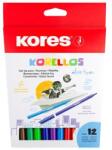 Kores Filctoll készlet, kimosható, KORES ˝Korellos˝, 12 különböző szín