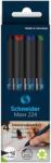 Schneider Alkoholos marker készlet, OHP, 1 mm, SCHNEIDER ˝Maxx 224 M˝, 4 különböző szín