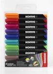 Kores Alkoholos marker, 3 mm, kúpos, KORES ˝K-Marker XP1˝, 10 különböző szín