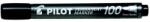 Pilot Alkoholos marker, 1 mm, kúpos, PILOT ˝Permanent Marker 100˝, fekete