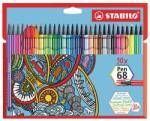 STABILO Filctoll készlet, 1 mm, STABILO ˝Pen 68˝, 30 különböző szín