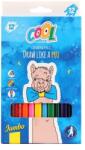 Victoria Színes ceruza készlet, háromszögletű, vastag, COOL BY VICTORIA, 12 különböző szín - innoreal