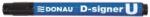 DONAU Alkoholos marker, 2-4 mm, kúpos, DONAU ˝D-signer U˝, fekete