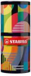 STABILO Filctoll készlet, hengeres fém doboz, 1 mm, STABILO ˝Pen 68 ARTY˝, 45 különböző szín