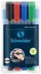 Schneider Alkoholos marker készlet, 1-3 mm, kúpos, SCHNEIDER ˝Maxx 130˝, 4 különböző szín