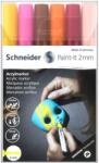 Schneider Dekormarker készlet, akril, 2 mm, SCHNEIDER ˝Paint-It 310˝, 6 különböző szín