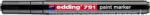 edding Lakkmarker, 1-2 mm, EDDING ˝791˝, fekete