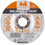 Evoselect Disc abraziv de polizat A24 Extra 115x6mm, din corindon, cu granulatie grosiera #24, pentru degrosarea metalului si inoxului cu polizorul unghiular de 115 mm. Curata sudurile, rugina si muchiile ascut