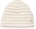 Little Dutch Caciulita din bumbac organic pentru bebelusi - Stripe Sand/White - Little Dutch