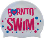 BornToSwim silicone cap junior alb