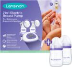 Lansinoh 2 az 1-ben elektromos dupla mellszívó + 2 db 160 ml cumisüveg szettben