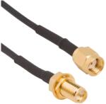 Amphenol Rf Cablu coaxial RG174 2m, RP-SMA tată - RP-SMA mamă, 50 (095-902-538M200)