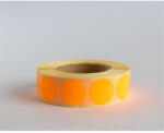  Etikett címke, 20mm, körcímke tekercses, 1000 címke/tekercs fluo narancs - tonerpiac
