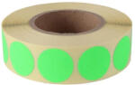  Etikett címke, 20mm, körcímke tekercses, 1000 címke/tekercs fluo zöld