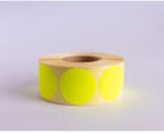  Etikett címke, 38mm, körcímke tekercses, 1000 címke/tekercs fluo sárga