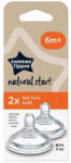 Tommee Tippee Natural Start gyors folyású cumisüveg cumi 6 hónapos kortól 2 db