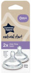 Tommee Tippee Natural Start etetőcumi lassú átfolyású újszülött kortól 2 db