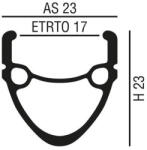 VeloGo Abroncs 20" (406) 36H alu df. ezüst MI