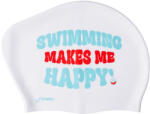 Finis long hair silicone cap print fehér